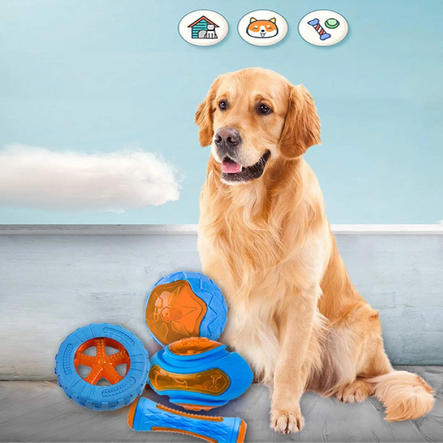 Barkley ChewMaster Rubber Dog Toys